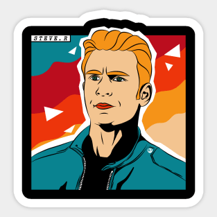 captain steve - most famous superhero Sticker